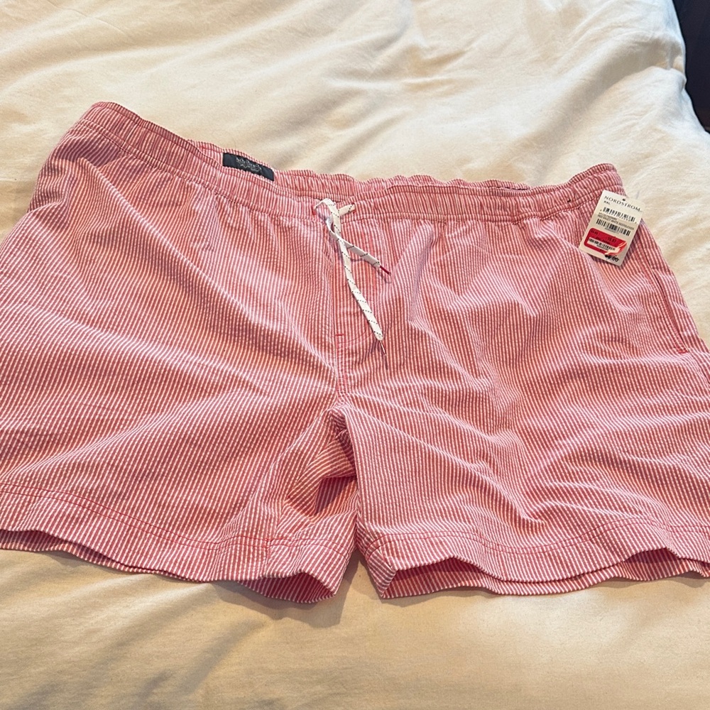 Nordstrom Pink and White Striped Mesh Shorts